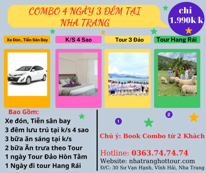 Combo Nha Trang 4 Ngày 3 Đêm Tại Nha Trang Combo Nha Trang 4 Ngày 3 Đêm Tại Nha Trang