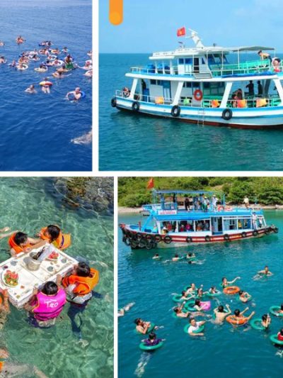 Khám phá biển Nha Trang bằng tàu gỗ