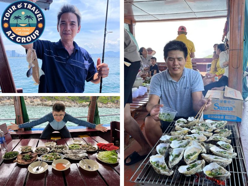 Thưởng thức bữa trưa hải sản tươi ngon