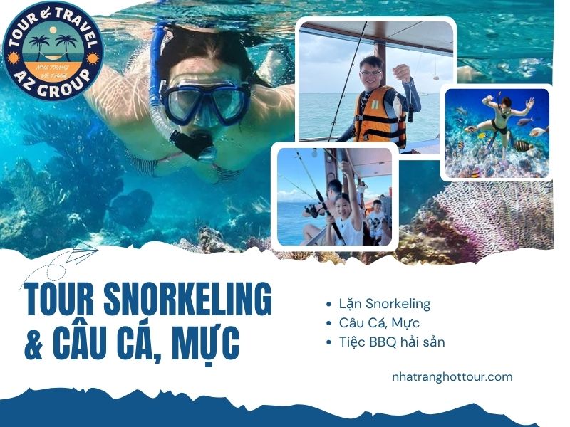 Tour Snorkeling & Câu Cá - Mực Nha Trang 1 ngày