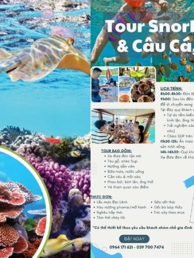 Giá Tour Snorkeling & câu cá, mực siêu hời
