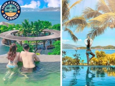 Tắm khoáng tại bể bơi vô cực Hòn Tằm